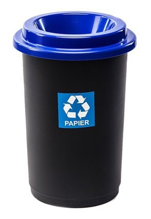 Koš na tříděný odpad modrý 50l 183016 | Úklidové a ochranné pomůcky - Vědra, kýble a odpadkové koše